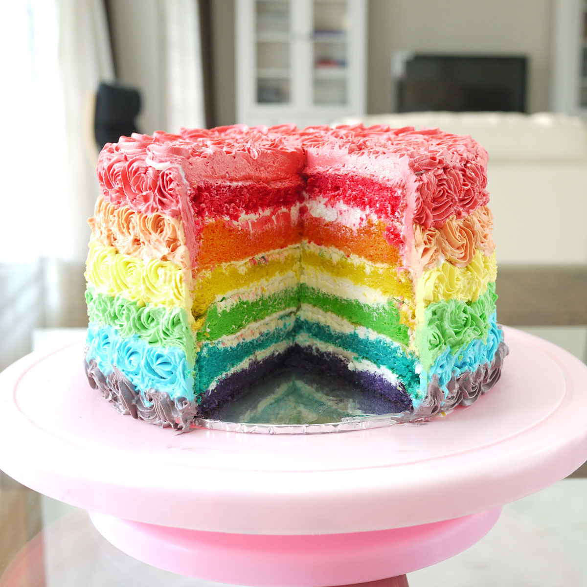  Rainbow Cake  Crustabakes